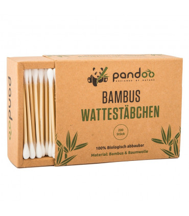 Bastoncillos ecológicos para el oído de bambú Pandoo