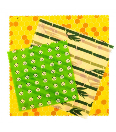 Set de 3 envoltorios de cera de abeja "Bee Wraps"
