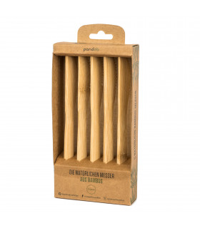 Set de 5 Cuchillos reutilizables de Bambú