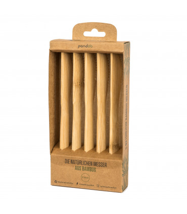 Set de 5 Cuchillos reutilizables de Bambú