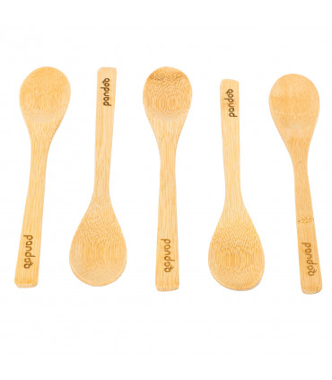 Set de 5 Cucharas reutilizables de Bambú