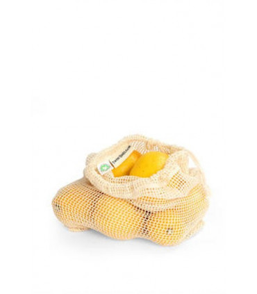 Bolsa de red reutilizable para granel de algodón ecológico