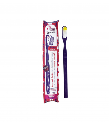 Cepillo de dientes morado con cabezal intercambiable Lamazuna