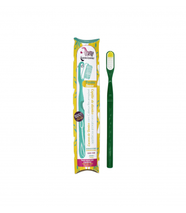Cepillo de dientes verde con cabezal intercambiable Lamazuna