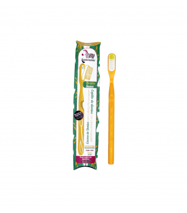Cepillo de dientes amarillo con cabezal intercambiable Lamazuna