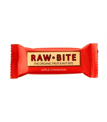 Barrita energética saludable de manzana y canela. Rawbite