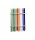Pajitas de cristal de colores rectas - Pack de 10