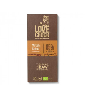 Chocolate negro ecológico al 85% con almendra y baobab