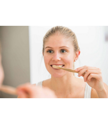 Cepillo de dientes de bambú para adulto PANDOO Pack de 4