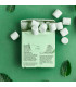 Parte trasera paquete de chicles de menta sin azúcar True Gum.
