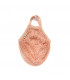 Bolsa de Red con Asa Corta de Algodón Orgánico rosa pastel