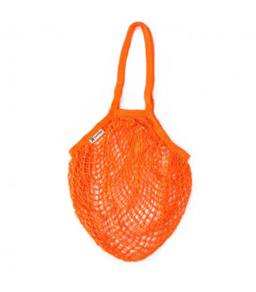 Bolsa de Red con Asa Larga de Algodón Orgánico naranja