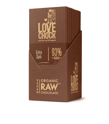 Caja de 8 unidades de chocolate negro extra puro al 93%