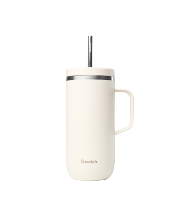 Cold Cup Taza Isotérmica con Asa y pajita 600ml