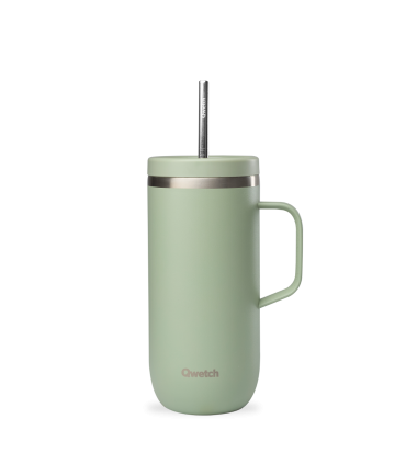 Cold Cup Taza Isotérmica con Asa y pajita 600ml