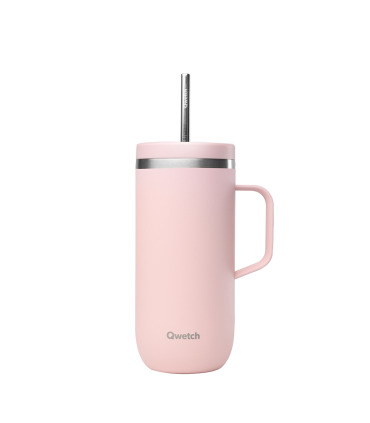 Cold Cup Taza Isotérmica con Asa y pajita 600ml