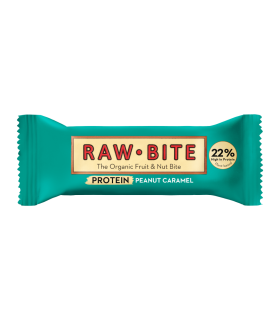 Barrita Energética +Protein RawBite de Cacahuete y Caramelo Salado Ecológica