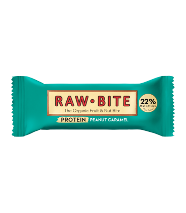 Barrita Energética +Protein RawBite de Cacahuete y Caramelo Salado Ecológica