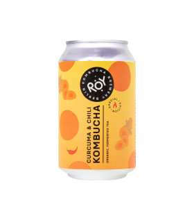 ROY Kombucha ecológica Cúrcuma y Chilli lata 330ml