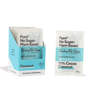 Caja de 10 unidades de Chocolate keto con Coco