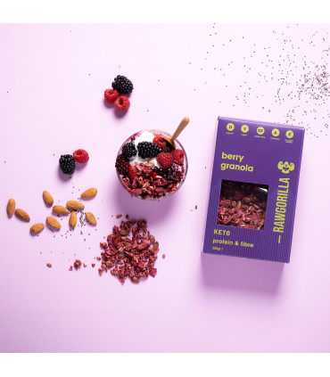 Granola Keto de Frambuesa Sin Gluten