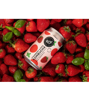 Kombucha Ecológica Fresas y Albahaca