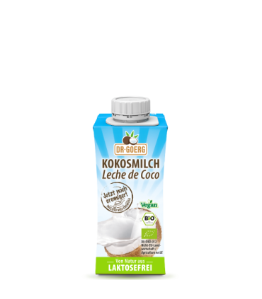 Leche de coco orgánico 100% coco 200ml