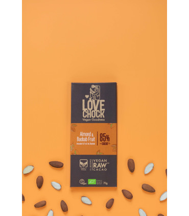 Chocolate negro 85% Ecológico con Almendra y Baobab