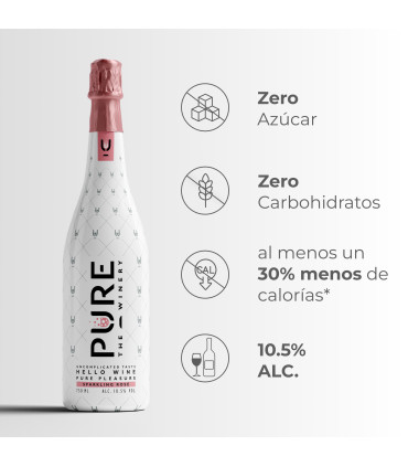 Vino Rosado Espumoso 0% Azúcar