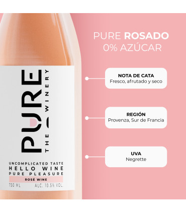 Vino Rosado 0% Azúcar