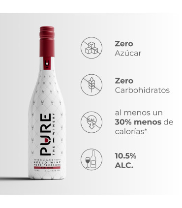 Vino Tinto 0% Azúcar