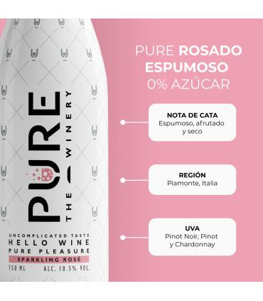 Vino Rosado Espumoso 0% Azúcar