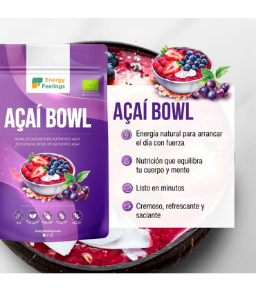 Açaí Bowl en polvo Ecológico y sin azúcar 500g