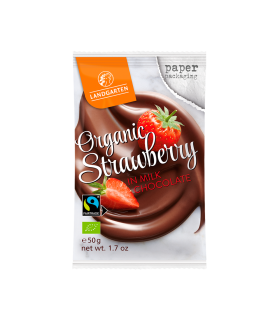 Fresas BIO bañadas en chocolate con Leche 50gr