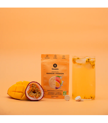 Agua saborizante de Mango y Fruta de la pasión