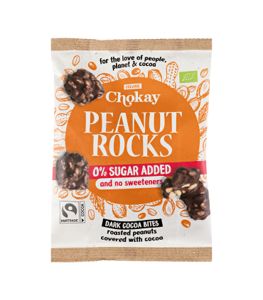 Rocas de Cacahuete con Chocolate Negro BIO