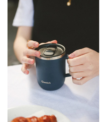 Taza isotérmica con tapa y asa 350ml