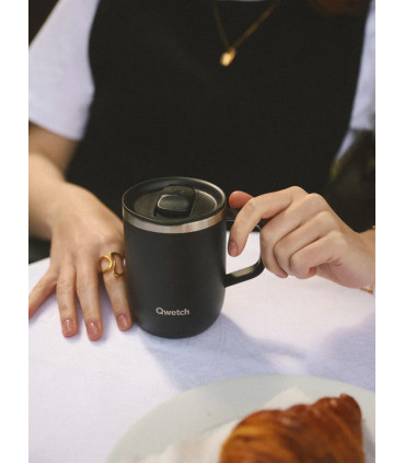 Taza isotérmica con tapa y asa 350ml