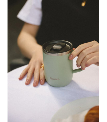 Taza isotérmica con tapa y asa 350ml