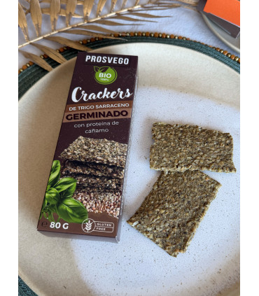 Crackers de Trigo Sarraceno Germinado con Cáñamo