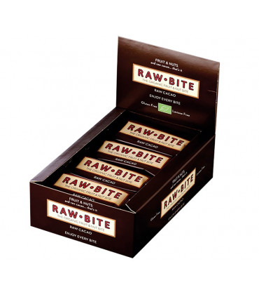 Estuche de 12 barritas energéticas de cacao Rawbite