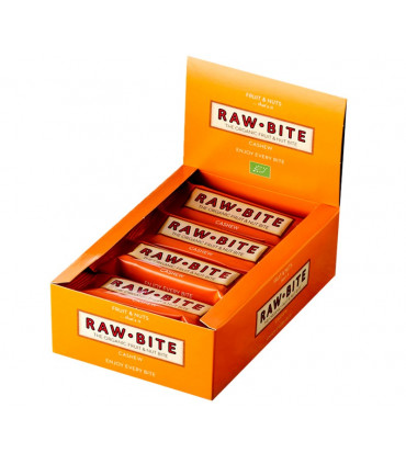 Estuche de 12 barritas energéticas de anacardos. Rawbite
